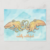Cudly Cuttlefish Liebe Postkarte (Vorderseite)