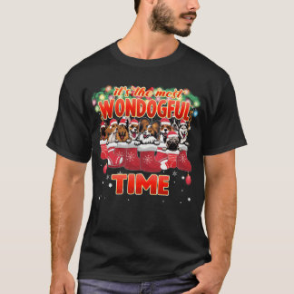 Cudly Hunde Weihnachtsdekoration Hund Lover T-Shirt