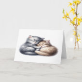 Cudly Kittens Karte (Gelbe Blume)