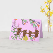 Cudly Koala Hugs Muttertagskarte Karte (Gelbe Blume)