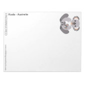 Cudly KOALA - Tierliebhaber - Australien-Marsupal Notizblock (Vorderseite)