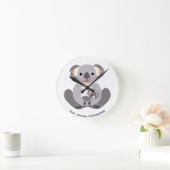 Cudly KOALA - Tierliebhaber - gefährdete Tiere Runde Wanduhr (Zuhause)