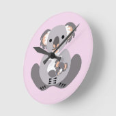 Cudly KOALA - Tierlover - Aussie wild lebende Tier Runde Wanduhr (Winkel)