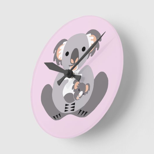 Cudly KOALA - Tierlover - Aussie wild lebende Tier Runde Wanduhr (Winkel)