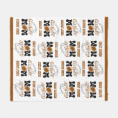 Cudly Medium Size Football Mama Fleecedecke (Vorderseite (Horizontal))