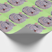 Cudly Nibbling Chinchilla Malerei Geschenkpapier (Ecke)
