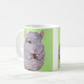 Cudly Nibbling Chinchilla Malerei Kaffeetasse (Vorderseite Links)