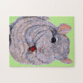 Cudly Nibbling Chinchilla Malerei Puzzle (Horizontal)