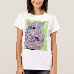 Cudly Nibbling Chinchilla Malerei T-Shirt