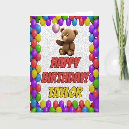 Cudly Niedlich Teddy Bear Gruß Geburtstag glücklic Karte (Vorderseite)
