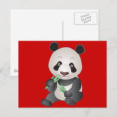 Cudly Panda Postkarte (Vorne/Hinten)