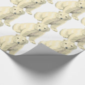 Cudly Polar Bär Geschenkpapier (Ecke)