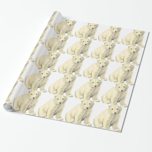 Cudly Polar Bär Geschenkpapier (Ungerollt)
