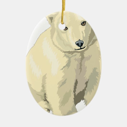 Cudly Polar Bär Keramikornament (Vorne)