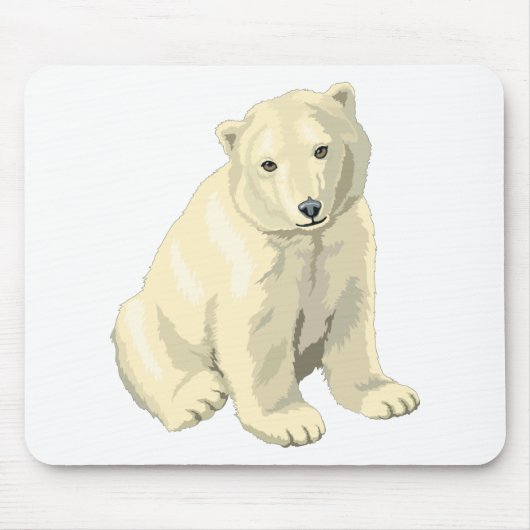 Cudly Polar Bär Mousepad (Vorne)