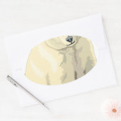 Cudly Polar Bär Ovaler Aufkleber (Umschlag)