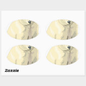 Cudly Polar Bär Ovaler Aufkleber (Blatt)