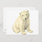 Cudly Polar Bär Postkarte (Vorne/Hinten)