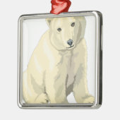 Cudly Polar Bär Silbernes Ornament (Links)