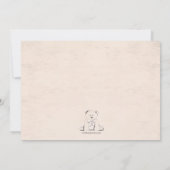 Cudly Teddy Bear Foto Geburtserklärung Ankündigung (Rückseite)