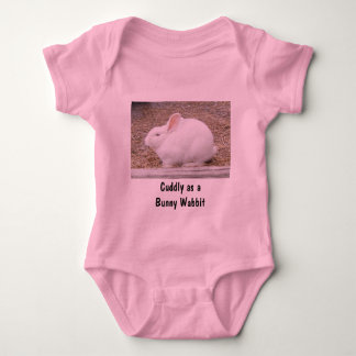 Cudly White Bunny Baby Strampler