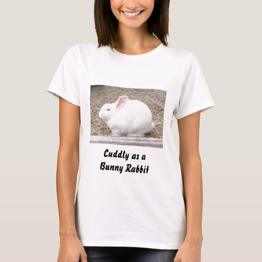 Cudly White Bunny T-Shirt (Vorderseite)