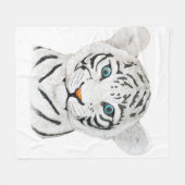 Cudly White Tiger Art - Niedliche Wildlife Art Fleecedecke (Vorderseite (Horizontal))