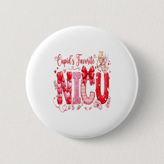 Cuds Favorite Nurse Nicu Valentines Day Shirt Nurs Button (Vorderseite)