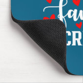 Cud's Favorite Secretary Cute Heart Valentine's Da Mousepad (Ecke)