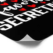 Cud's Favorite Secretary Cute Heart Valentine's Da Poster (Ecke)