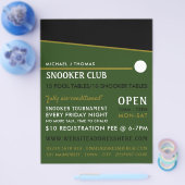 Cue Ball, Pool Club, Snooker Club Werbung Flyer (Einzeln)