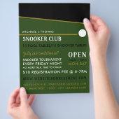 Cue Ball, Pool Club, Snooker Club Werbung Flyer (Hand)