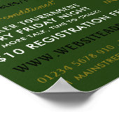 Cue Ball, Pool Club, Snooker Club Werbung Poster (Ecke)