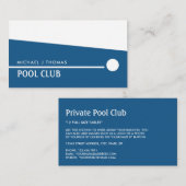 Cue Ball, Snooker Club, Pool/Snooker Player Visitenkarte (Vorne/Hinten)