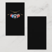 Cue Billard Balls Retro 8 Ball Player Visitenkarte (Vorne/Hinten)