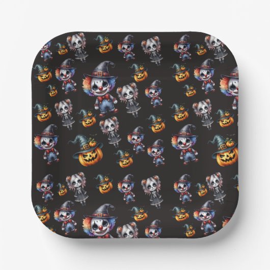 Cue Halloween Pappteller (Vorderseite)