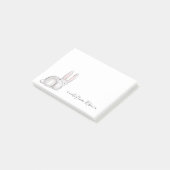 Cue Little Bunny Rabbit Custom Text Post-it Klebezettel (angewinkelt)