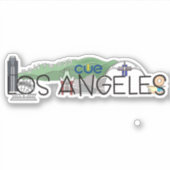 CUE Los Angeles Custom-Cut Vinyl Sticker (Vorderseite)