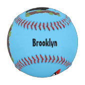 Cue lustige Pileated Woodpecker Cartoon Illustrati Baseball (Vorderseite)