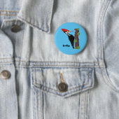 Cue lustige Pileated Woodpecker Cartoon Illustrati Button (Beispiel)