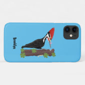 Cue lustige Pileated Woodpecker Cartoon Illustrati Case-Mate iPhone Hülle (Rückseite (Horizontal))