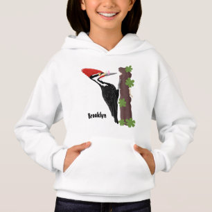 Cue lustige Pileated Woodpecker Cartoon Illustrati Hoodie