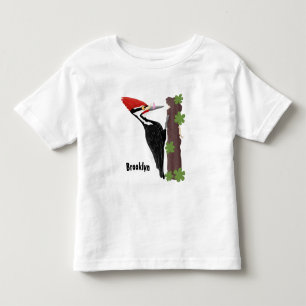 Cue lustige Pileated Woodpecker Cartoon Illustrati Kleinkind T-shirt