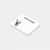 Cue lustige Pileated Woodpecker Cartoon Illustrati Post-it Klebezettel (angewinkelt)