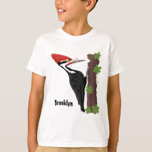 Cue lustige Pileated Woodpecker Cartoon Illustrati T-Shirt