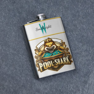 Cue Master: Logo "Shark Pool" Flachmann