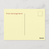 Cue orange Obstliebhaber fügen Nachricht hinzu Postkarte (Rückseite)