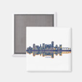 Cuenca Skyline Magnet (Vorderseite/Rückseite)