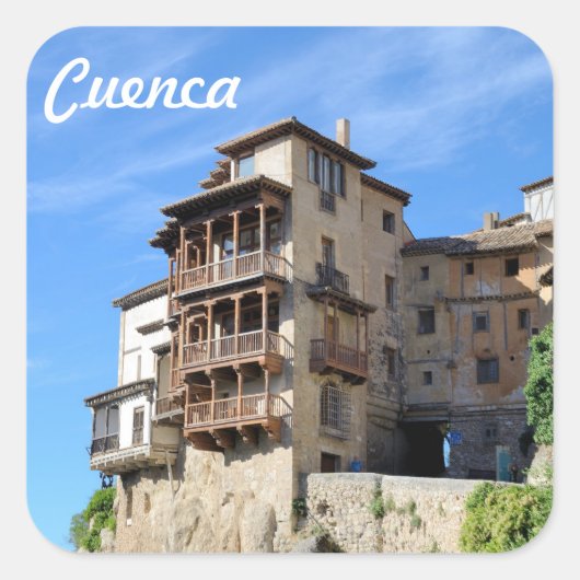 Cuenca, Spanien Quadratischer Aufkleber (Vorderseite)