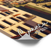 Cuenca Spanien Vintage Travel Illustration Poster (Ecke)